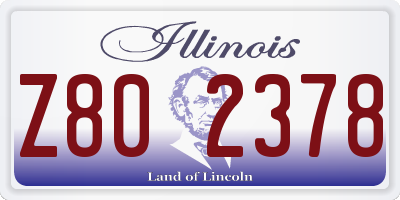 IL license plate Z802378