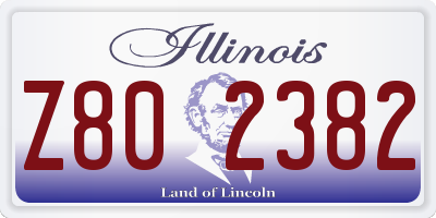 IL license plate Z802382