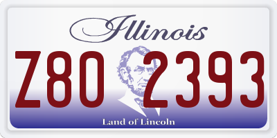 IL license plate Z802393