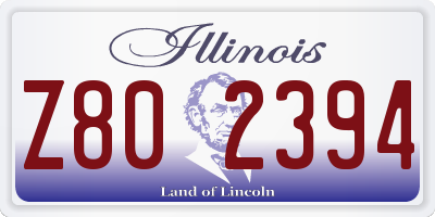 IL license plate Z802394