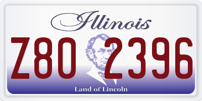 IL license plate Z802396