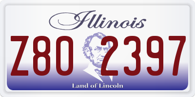 IL license plate Z802397