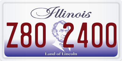 IL license plate Z802400