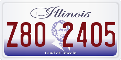 IL license plate Z802405