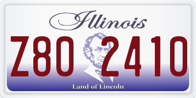 IL license plate Z802410