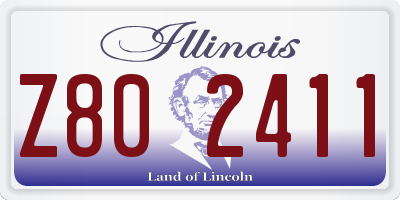 IL license plate Z802411