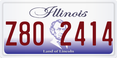 IL license plate Z802414