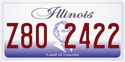 IL license plate Z802422