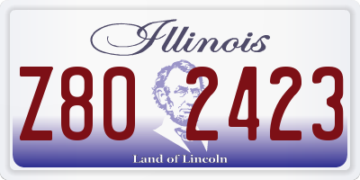IL license plate Z802423