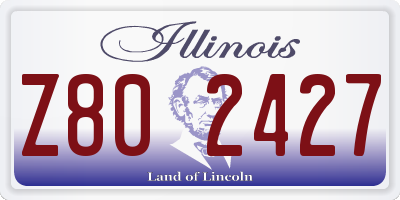 IL license plate Z802427