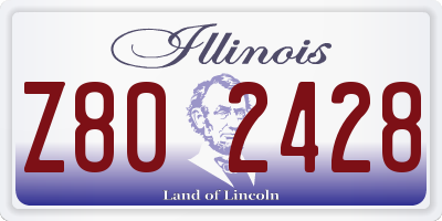 IL license plate Z802428