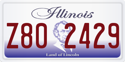 IL license plate Z802429