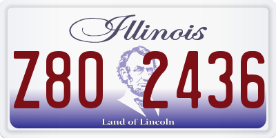 IL license plate Z802436