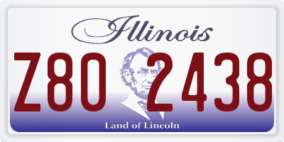 IL license plate Z802438