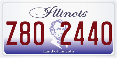 IL license plate Z802440