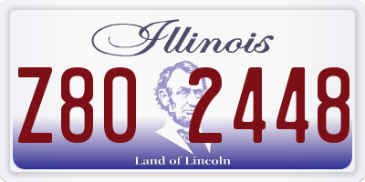 IL license plate Z802448