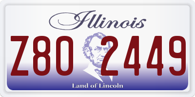 IL license plate Z802449