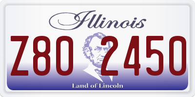 IL license plate Z802450