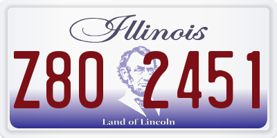 IL license plate Z802451