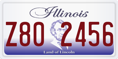 IL license plate Z802456