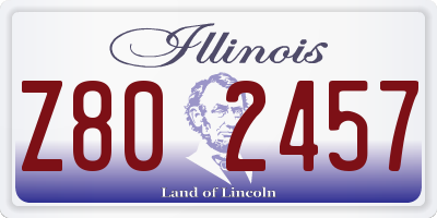 IL license plate Z802457