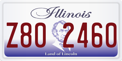 IL license plate Z802460