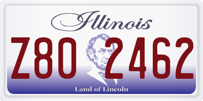 IL license plate Z802462