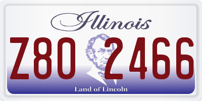 IL license plate Z802466