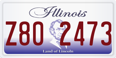 IL license plate Z802473
