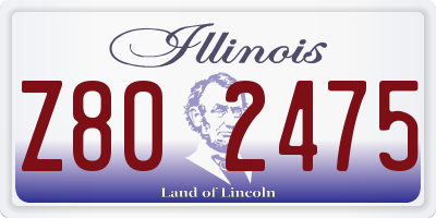 IL license plate Z802475