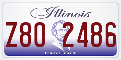 IL license plate Z802486