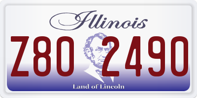IL license plate Z802490