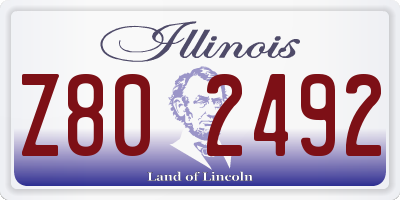 IL license plate Z802492