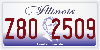 IL license plate Z802509