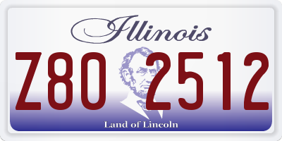 IL license plate Z802512