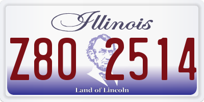 IL license plate Z802514