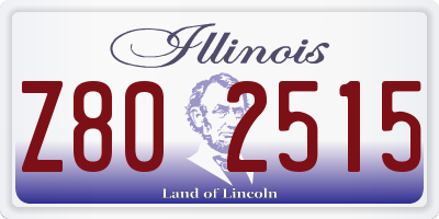 IL license plate Z802515