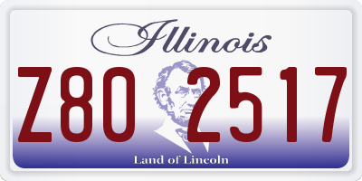 IL license plate Z802517