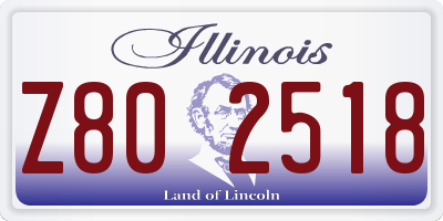 IL license plate Z802518