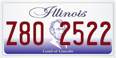 IL license plate Z802522