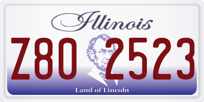 IL license plate Z802523
