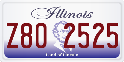 IL license plate Z802525