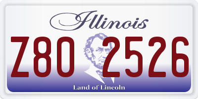 IL license plate Z802526