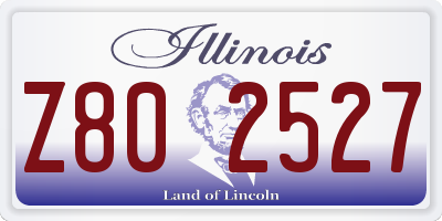 IL license plate Z802527