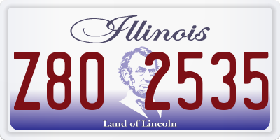 IL license plate Z802535