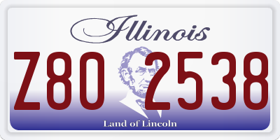 IL license plate Z802538