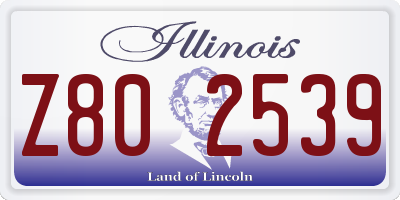 IL license plate Z802539