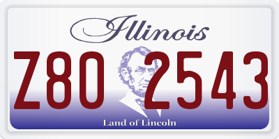 IL license plate Z802543