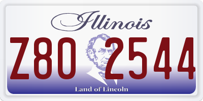 IL license plate Z802544
