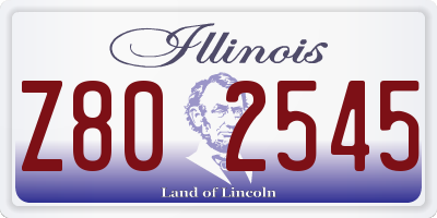 IL license plate Z802545